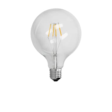 4 x LED-lampun hehkulamppu suuri hehkulanka E27 4W 125 mm lämmin valkoinen