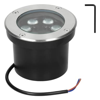 10 x 5W LED upotettu lattia Spot pyöreä lämmin valkoinen