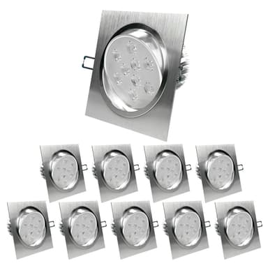 ECD Germany 10er Pack LED upotettava valonheitin 9W 230V 668 Lumen