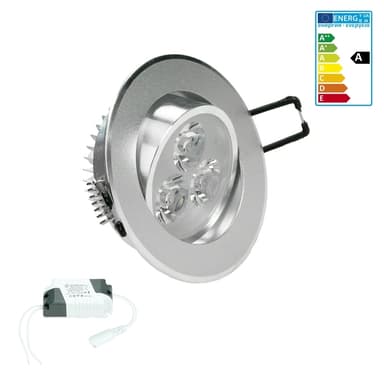 ECD Germany 6er Pack LED upotettava valonheitin 3W 230V 226 Lumen