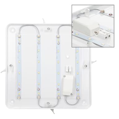 ECD Germany 4xLED-kattovalaisin 12W 30 x 30 cm kulma 683 lumenia 220-240V
