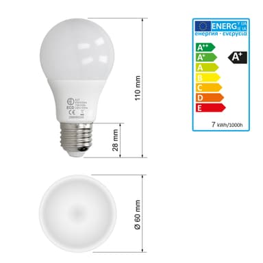 ECD Germany 15 kpl E27 LED-lamppu 7W - korvaa 45W hehkulampun - viileän