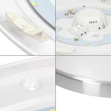 ECD Germany 8 x LED-kattovalaisin 12W Ø 30 cm pyöreä 725 lumenia 220-240V