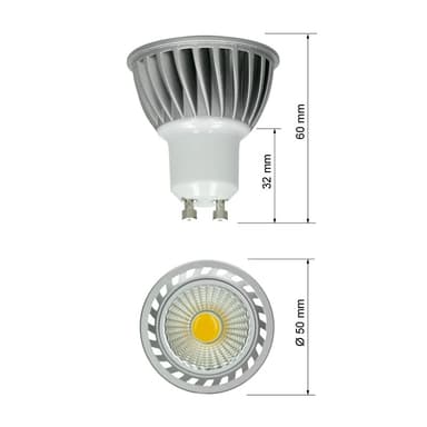 ECD Germany 4 Pack 4W GU10 LED Spot korvaa 20W halogeenin 220-240V 60° sädekulma