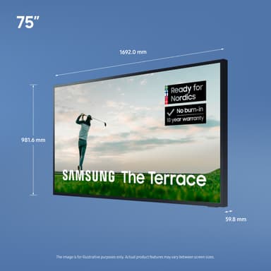 Samsung 75" LST7T The Terrace 4K QLED älytelevisio (2023)