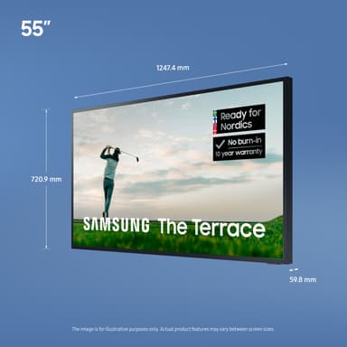 Samsung 55" LST7T The Terrace 4K QLED älytelevisio (2023)