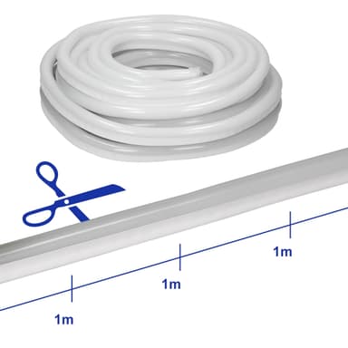 Neon LED-nauha 7 m, viileän valkoinen, vedenpitävä - 120 LEDiä per metri.