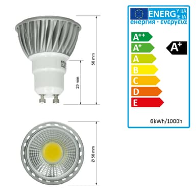 ECD Germany 30-pack 6W GU10 LED Spot korvaa - 30W halogeeni - 220-240 60 asteen
