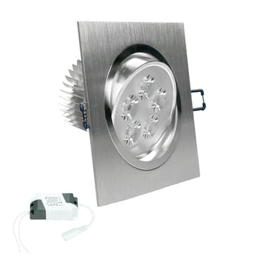 ECD Germany 6 kpl LED upotettavat valonheittimet 5W 230V - kulmikas - 334