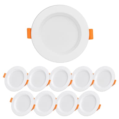 LED uppopaneeli Ø 17 cm 12 Watt lämmin valkoinen