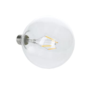 4 x LED-lampun hehkulamppu suuri hehkulanka E27 4W 125 mm lämmin valkoinen
