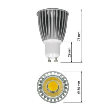 ECD Germany 4-pack 9W GU10 LED spot korvaa - 60W halogeeni - 220-240V 60°