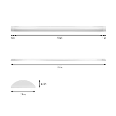 LED toimistovalaisin 120cm 36W WW