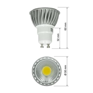 ECD Germany 30-Pack GU10 COB Spot 6W - korvaa 30W halogeenilamppu - - noin 321