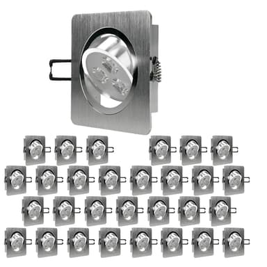ECD Germany 30er Pack LED upotettava valonheitin 3W 230V 255 Lumen