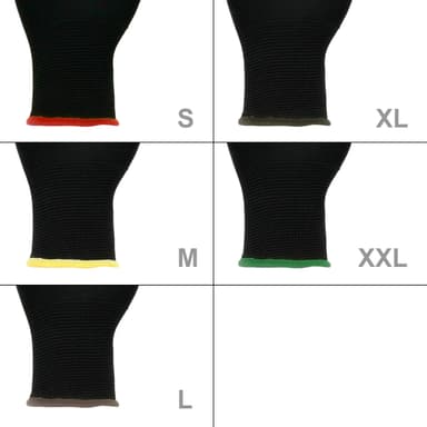 ECD Germany 240 paria PU työkäsineitä, koko 11-XXL, väri musta, mekaniikka