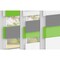 ECD Germany kaksoisrullo 95 x 150 cm - vihreä-harmaa-valkoinen - Klemmfix -