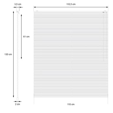 ECD Germany Alumiinikaihtimet 110 x 130 cm - musta - alumiinilamelleja -