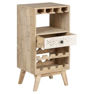 Womo-Design Wine kaappi lasi ja laatikko, 45x90x40cm, ainutlaatuinen,