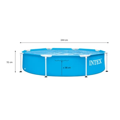 ECD Germany Intex-uima-allas, metallirunkoinen uima-allas, perheallas,