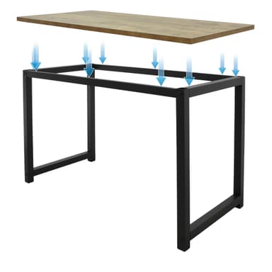 ML-Design työpöytä moderni muotoilu, 120 x 60 x 75 cm, Natural Black,