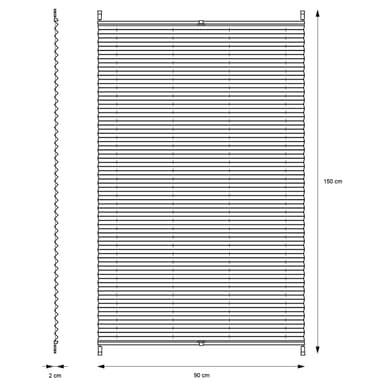 ECD Germany laskostettu kaihtimen kiinnike ilman porausta 90x150 cm tummanharmaa