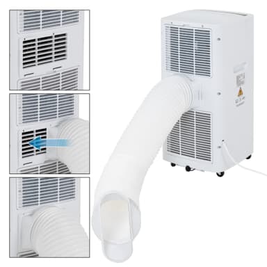 ECD Germany MOBILE Ilmastointi 4IN1, ilmajäähdytin 7000 BTU 2KW, hiljainen, 3