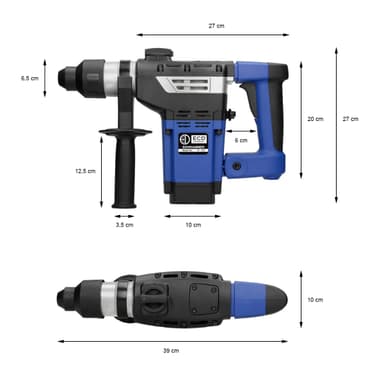 Vasaraporakone 1800 W SDS-Plus kotelon kanssa
