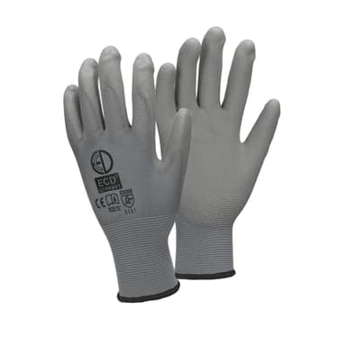 ECD-120 Germany pari PU-työkäsineitä, koko 10-XL, harmaa, mekaanikko käsineet