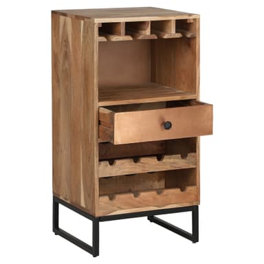 Womo-Design Wine kaappi lasi ja laatikko, 45x90x40cm, ainutlaatuinen,