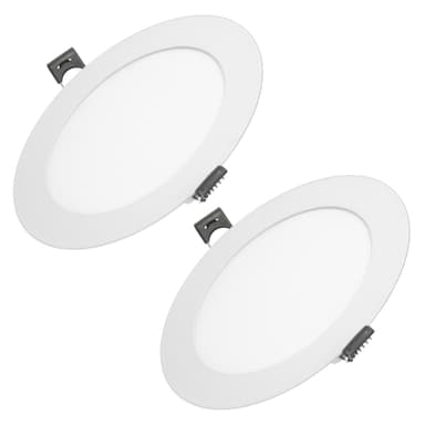 ECD Germany 2-pack LED upotettava valonheitin 9W - paneelikattospotti ultra