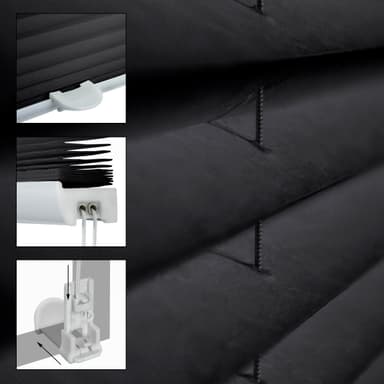 ECD Germany laskostetut kaihtimet Klemmfix ilman porausta 55x100 cm musta