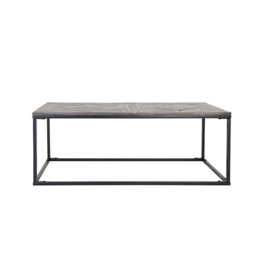 WOMO-DESIGN design-sohvapöytä 120 x 60 cm suorakulmainen harmaa massiivipuu