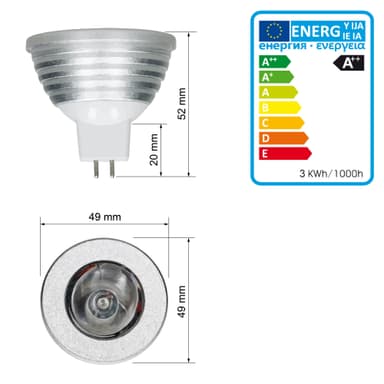 LED-Spot RGB MR16 3W
