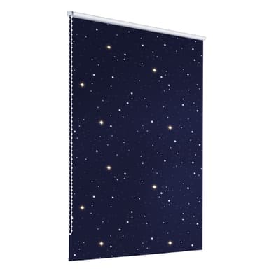 ECD Germany sähkökatkos sokea 45 x 150 cm sininen tähtien kanssa Klemmfix