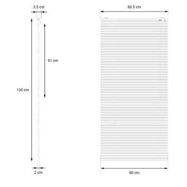 ECD Germany Alumiinikaihtimet 60 x 130 cm - musta - alumiinilamelleja -