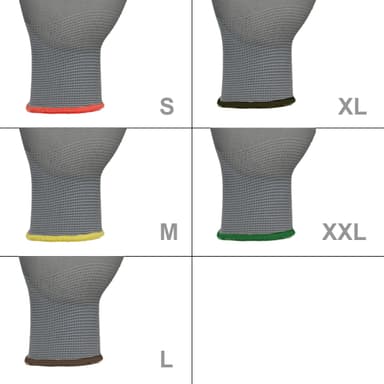 ECD-12 Germany pari PU-työkäsineitä, koko 7-S, Gray, mekaanikko käsineet