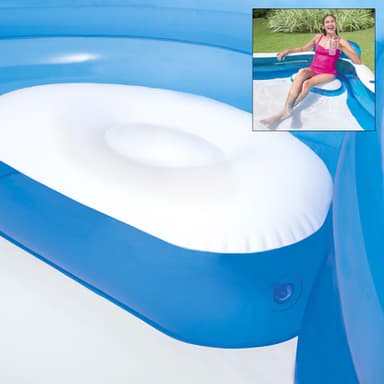 ECD Germany puhallettava perheallas 229x229x66 cm, sininen, suorakulmainen