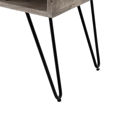 WOMO-DESIGN Moderni sohvapöytä 100cm harmaa massiivipuinen mangopuu, jossa 2