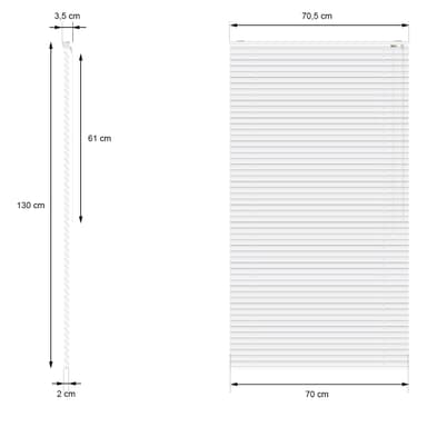 ECD Germany Alumiinikaihtimet 70 x 130 cm - musta - alumiinilamelleja -