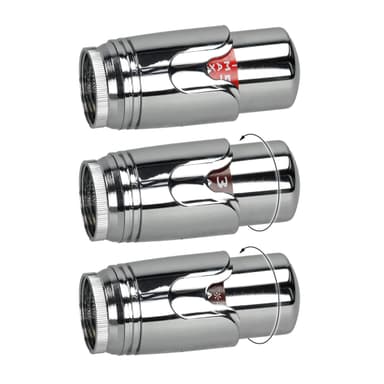 Patteritermostaatti Yhteysasetusryhmä Universal Chrome keskipitkän yhteys
