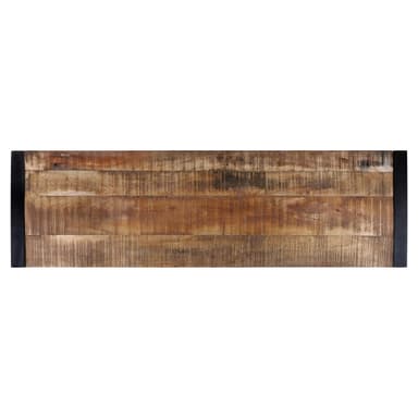 WOMO-DESIGN® konsoli pöytä 2 laatikkoa 140x40 cm Natural Black massiivipuu Mango