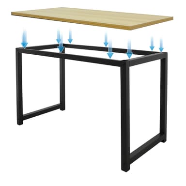 ML-Design työpöytä moderni muotoilu, 120 x 60 x 75 cm, vaahtera musta
