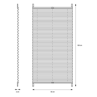 ECD Germany laskostetut kaihtimet Klemmfix ilman porausta 55x100 cm musta