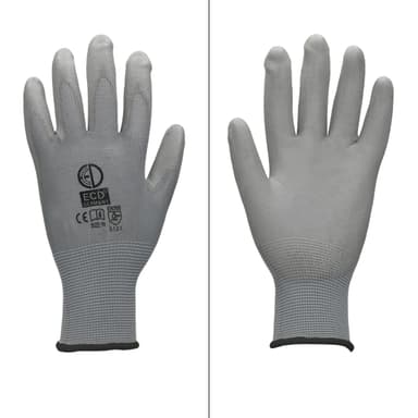 ECD-120 Germany pari PU-työkäsineitä, koko 10-XL, harmaa, mekaanikko käsineet