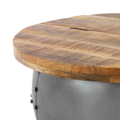 WOMO-DESIGN Käsintehty sohvapöytä, pyöreä Ø60x41cm, taitettava pöytälevy