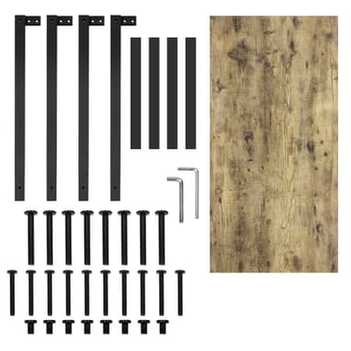 ML-Design työpöytä moderni muotoilu, 120 x 60 x 75 cm, Natural Black,
