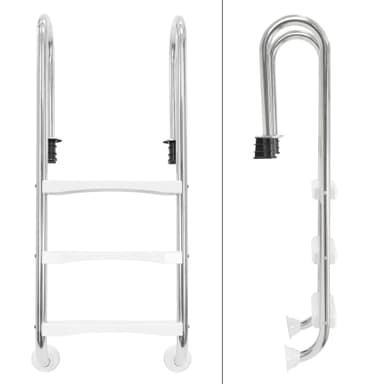 ECD Germany V2A ruostumaton teräs allas tikkaat 3 vaiheet, 26,5x54x130 cm,