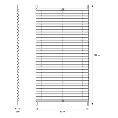 ECD Germany laskostettu kaihdin Klemmfix ilman poraa 60x100 cm musta