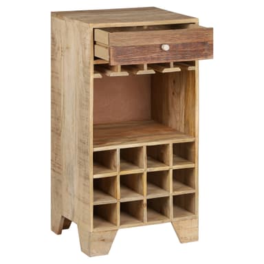 Womo-Design Wine kaappi lasi ja laatikko, 50x95x40cm, ainutlaatuinen,